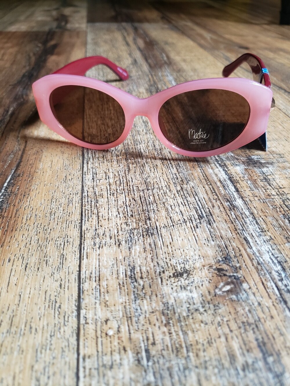 Bob Mackie Rose Pink Oval Sunglasses